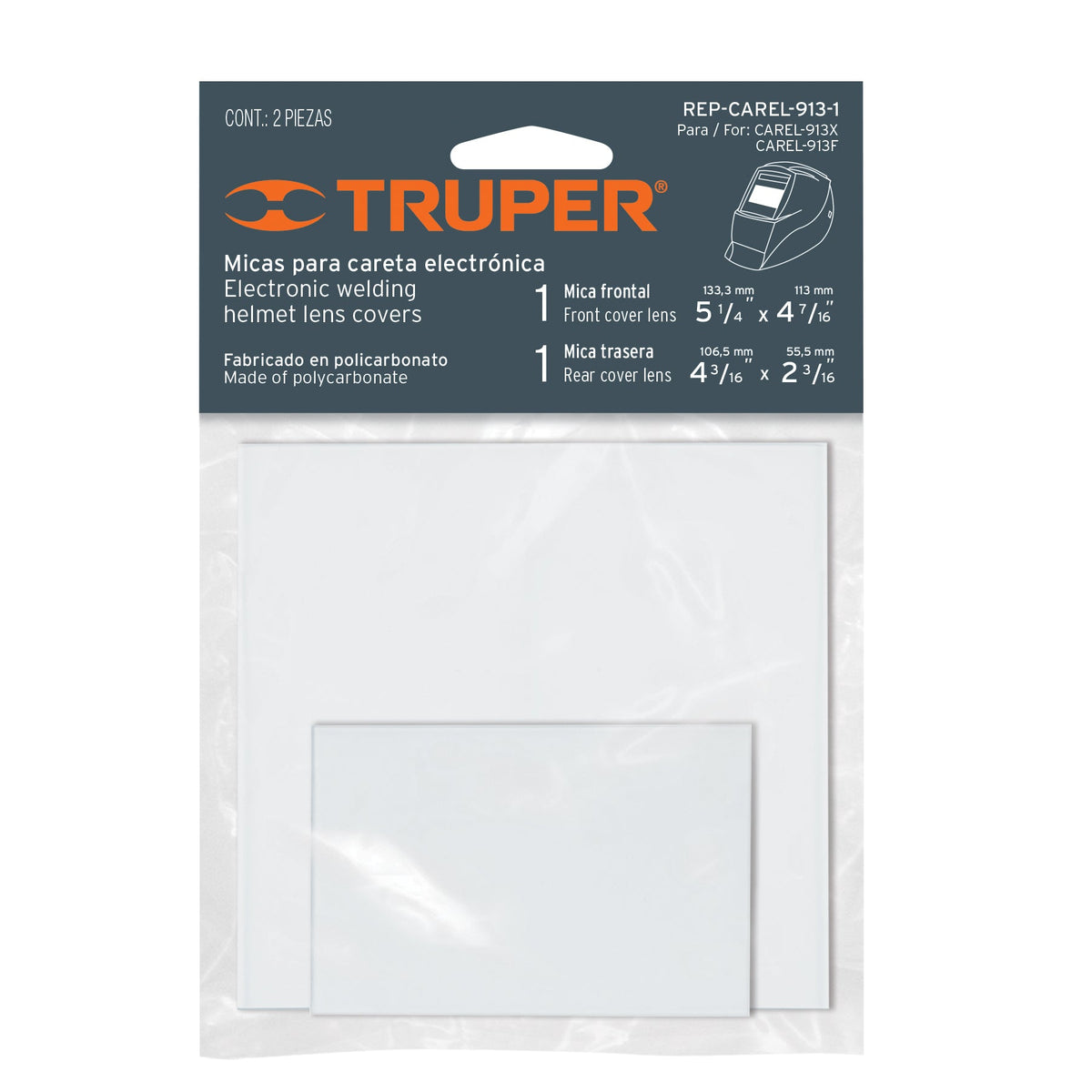 BOLSA CON 2 MICAS PARA CARETAS CAREL-913X/CAREL-913F TRUPER 15969 REP-CAREL-913-1 - vista adicional