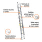 ESCALERA DE EXTENSIÓN TIPO III 20 PELDAÑOS TRUPER 16027 ESE-20 - vista adicional