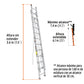 ESCALERA DE EXTENSIÓN TIPO III 24 PELDAÑOS TRUPER 16028 ESE-24 - vista adicional