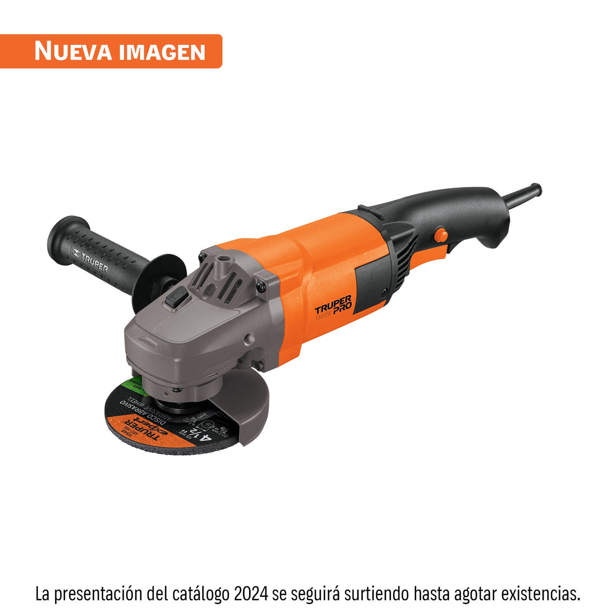ESMERILADORA ANGULAR 4-1/2' 1300W TRUPER PRO 16684 ESMA-4-1/2A10