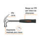 MARTILLO PULIDO 16 OZ UÑA CURVA MANGO TUBULAR C/NEOPRENO 16700 SJ-16
