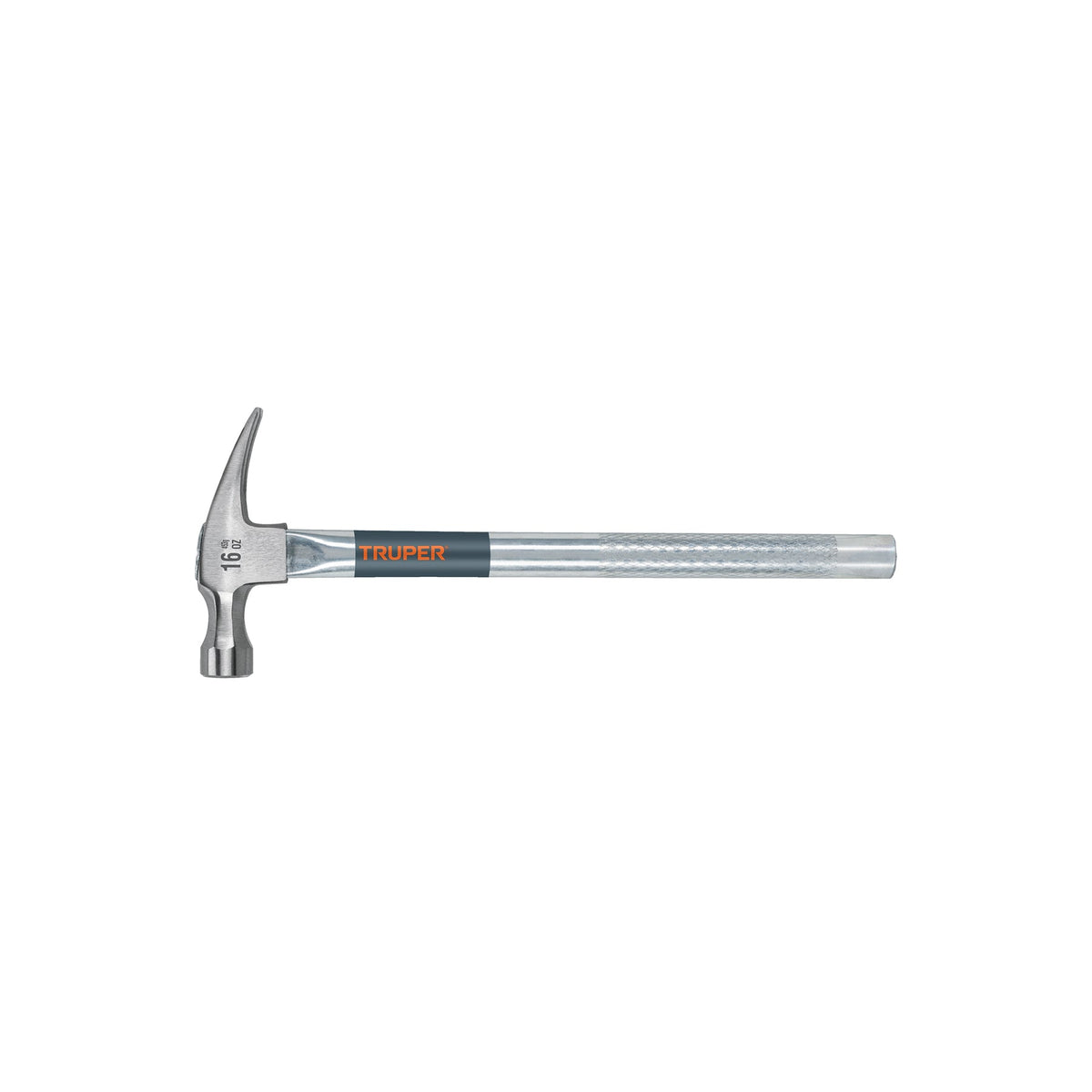 MARTILLO TUBULAR PULIDO 16 OZ UÑA RECTA TRUPER 16702 MTR-16