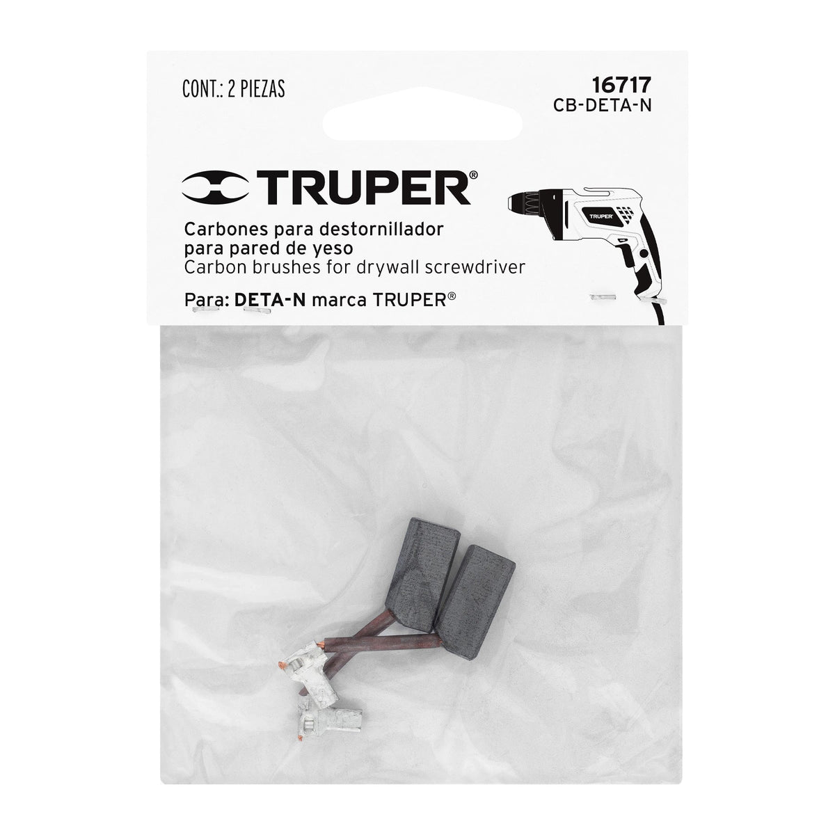 BOLSA CON 2 CARBONES DE REPUESTO PARA DETA-N TRUPER 16717 CB-DETA-N