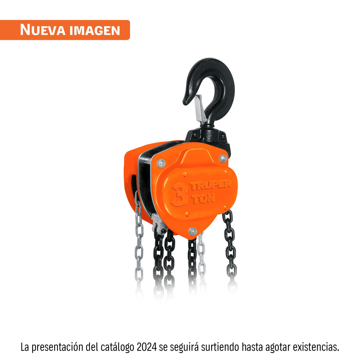 POLIPASTO INDUSTRIAL DE CADENA 3 TONELADAS TRUPER 16827 POL-3