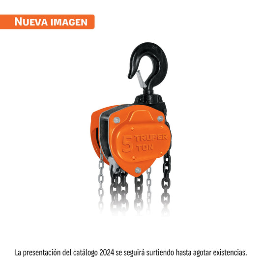 POLIPASTO INDUSTRIAL DE CADENA 5 TONELADAS TRUPER 16828 POL-5