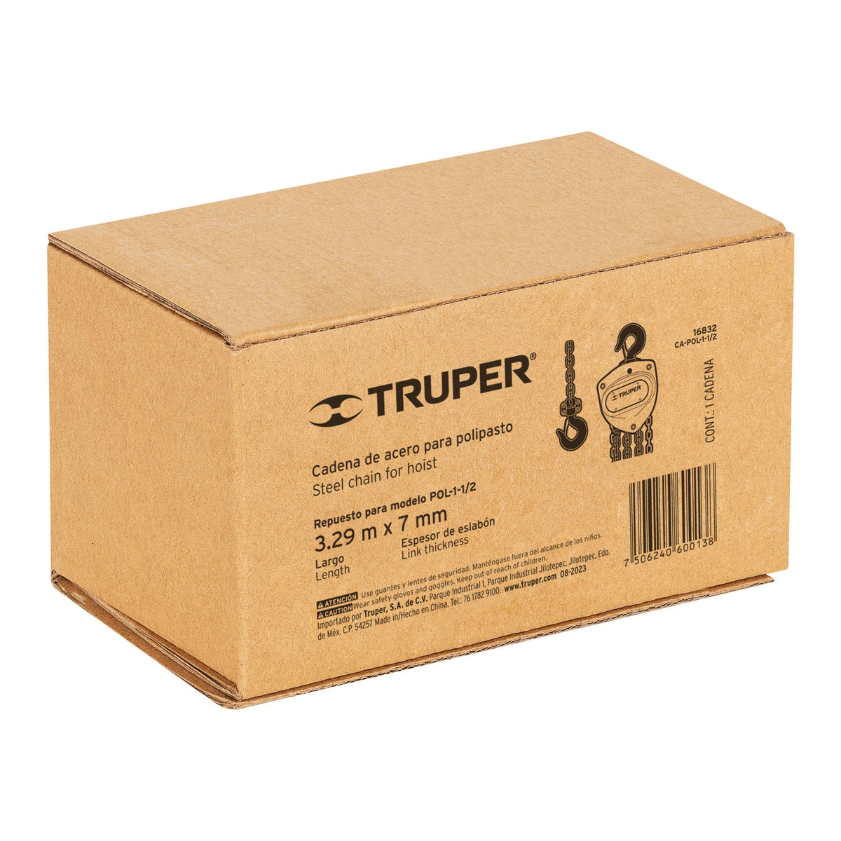 CADENA PARA POLIPASTO POL-1-1/2 TRUPER 16832 CA-POL-1-1/2