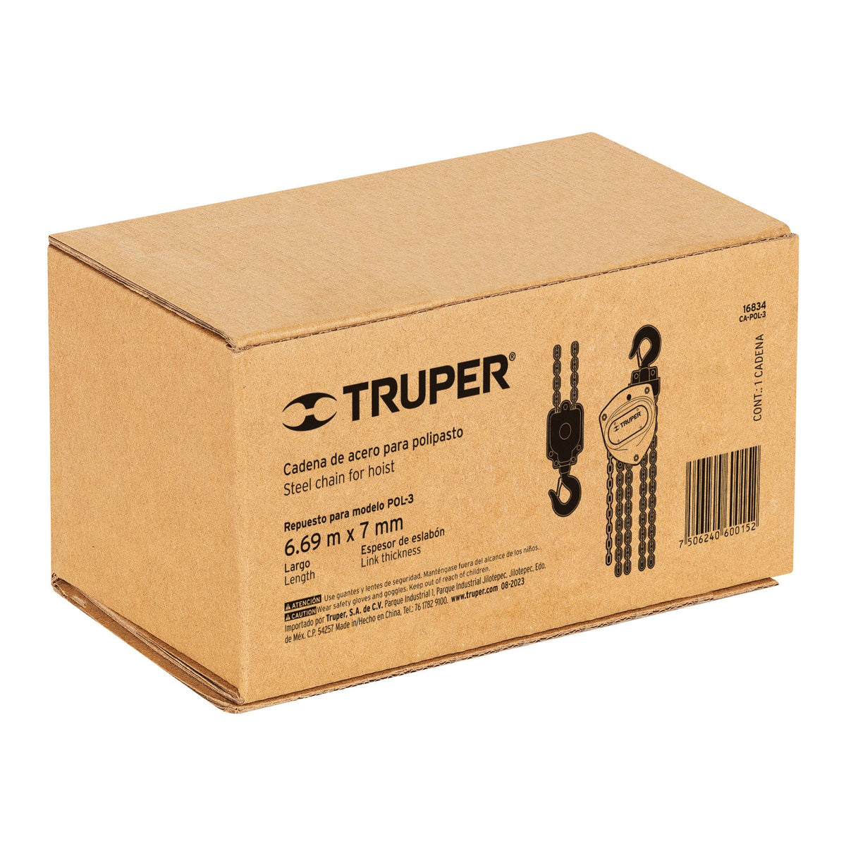 CADENA PARA POLIPASTO POL-3 TRUPER 16834 CA-POL-3