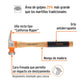 MARTILLO 25 OZ UÑA RECTA TIPO CALIFORNIA RIPPER TRUPER GRIP 16863 MORCA-25