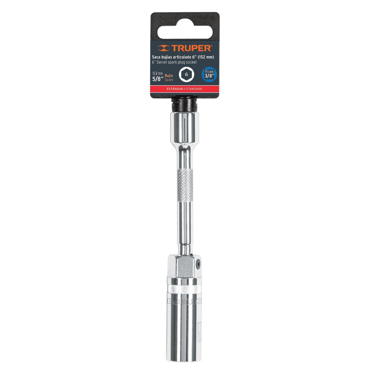DADO P/BUJÍAS CUADRO 3/8' ARTICULADO 5/8' EXTENSIÓN 6' 16898 D-3820-BE6
