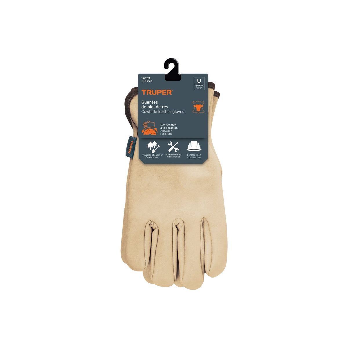GUANTES DE PIEL DE RES TIPO OPERADOR TRUPER 17053 GU-273