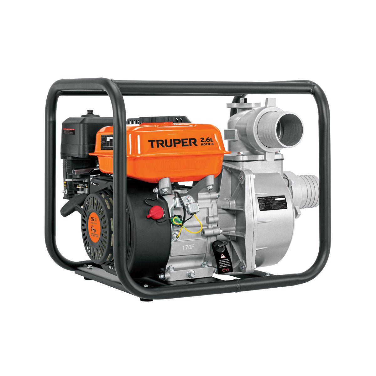MOTOBOMBA AUTOCEBANTE 3'X3' GASOLINA 7HP AGRÍCOLA TRUPER 17117 MOTB-3