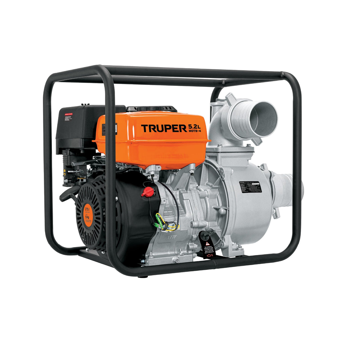 MOTOBOMBA AUTOCEBANTE 4'X4' GASOLINA 9HP AGRÍCOLA TRUPER 17118 MOTB-4
