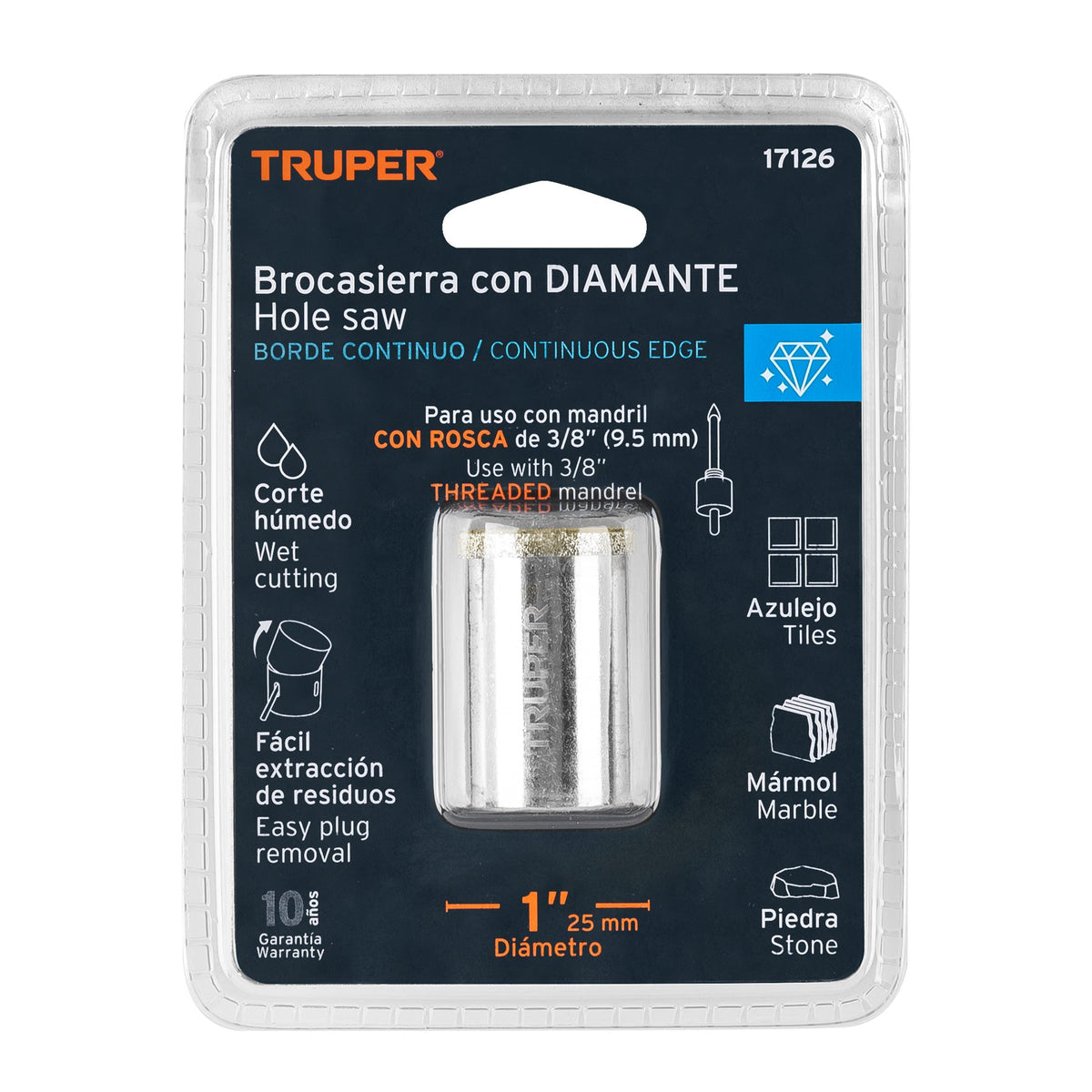 BROCASIERRA DIAMANTE 1' BORDE CONTINUO TRUPER 17126 COAZ-1