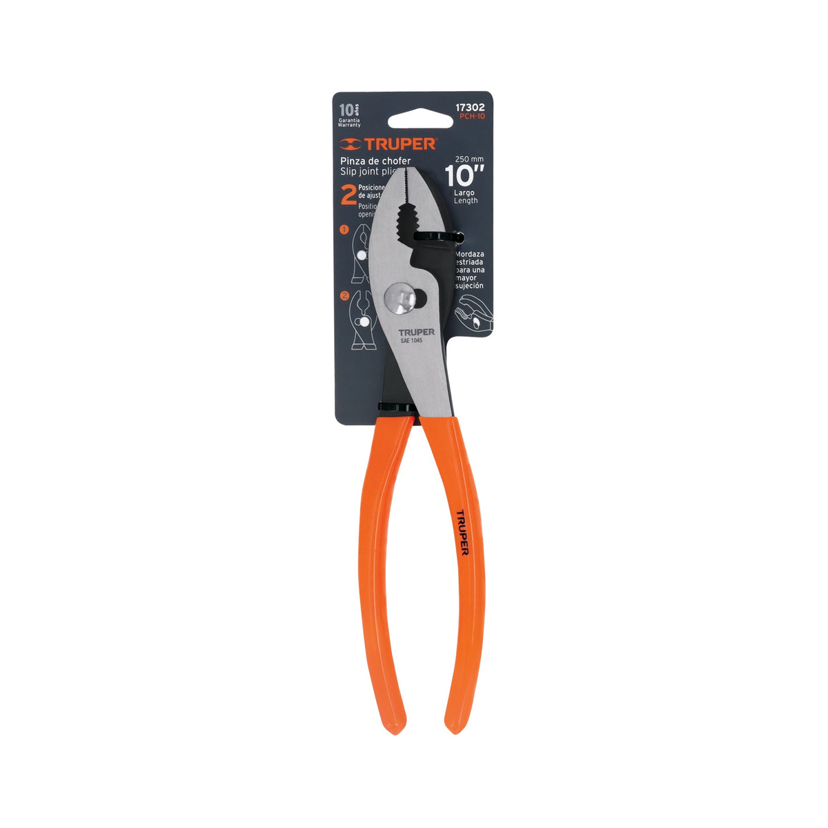 PINZA DE CHOFER 10' MANGO DE PVC TRUPER 17302 PCH-10