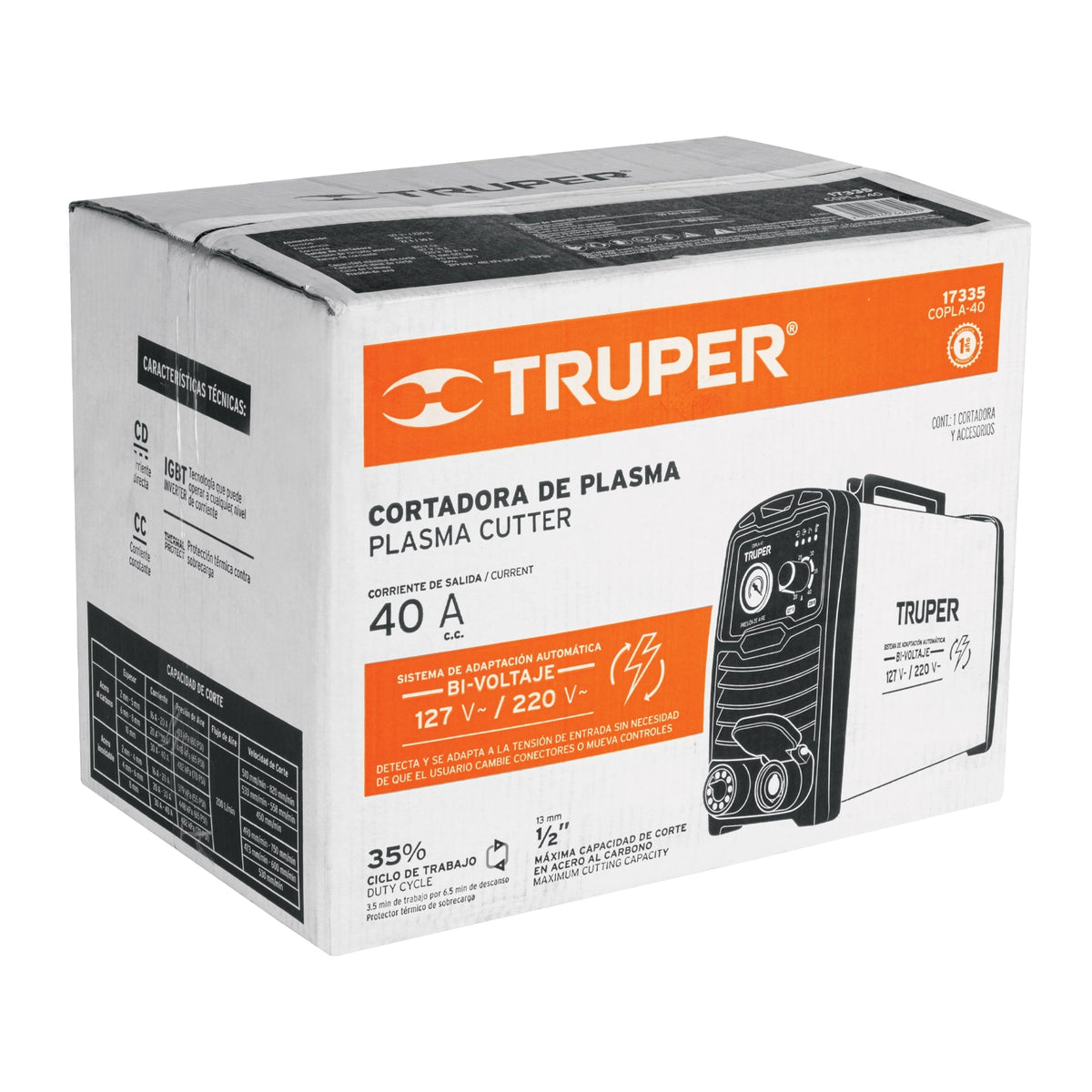 CORTADORA DE PLASMA DE 40 A TRUPER 17335 COPLA-40