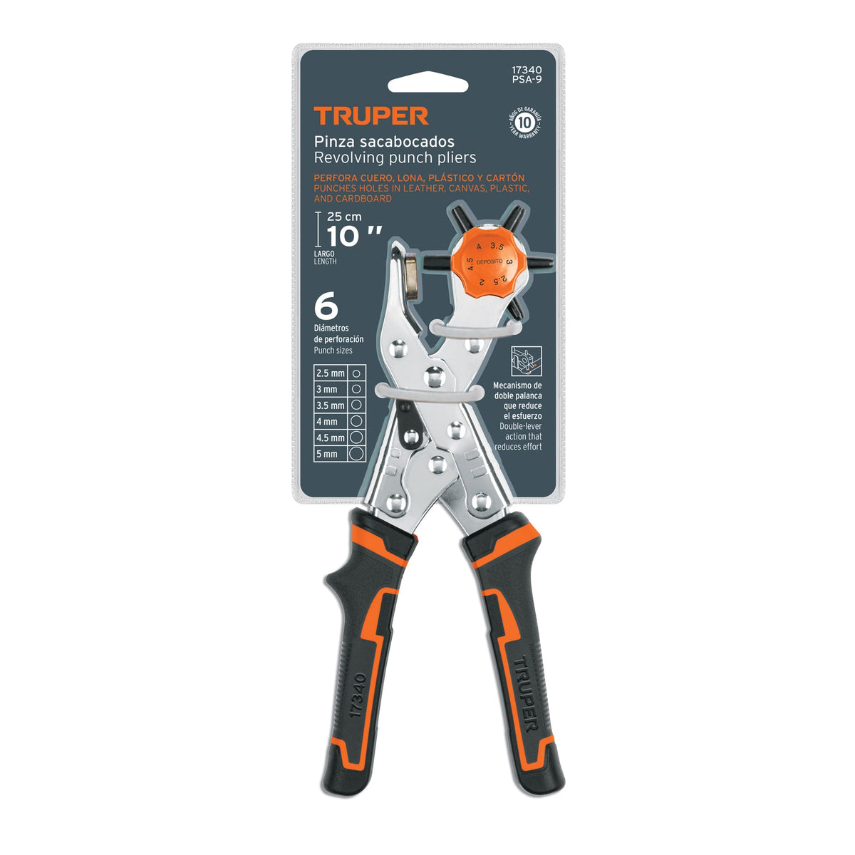 PINZA SACABOCADOS 9' MANGO DE PVC TRUPER 17340 PSA-9