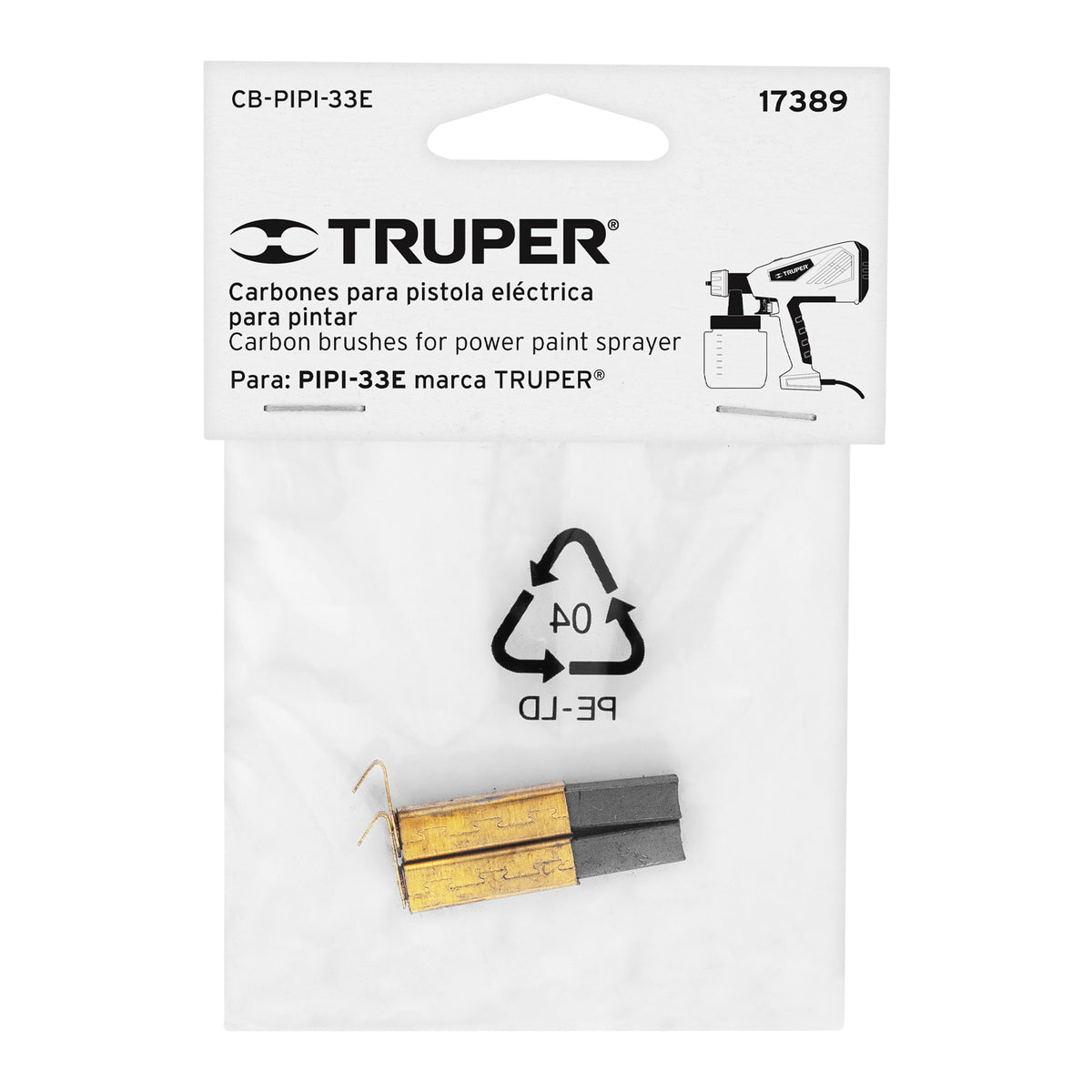 BOLSA CON 2 CARBONES DE REPUESTO PARA PIPI-33E TRUPER 17389 CB-PIPI-33E