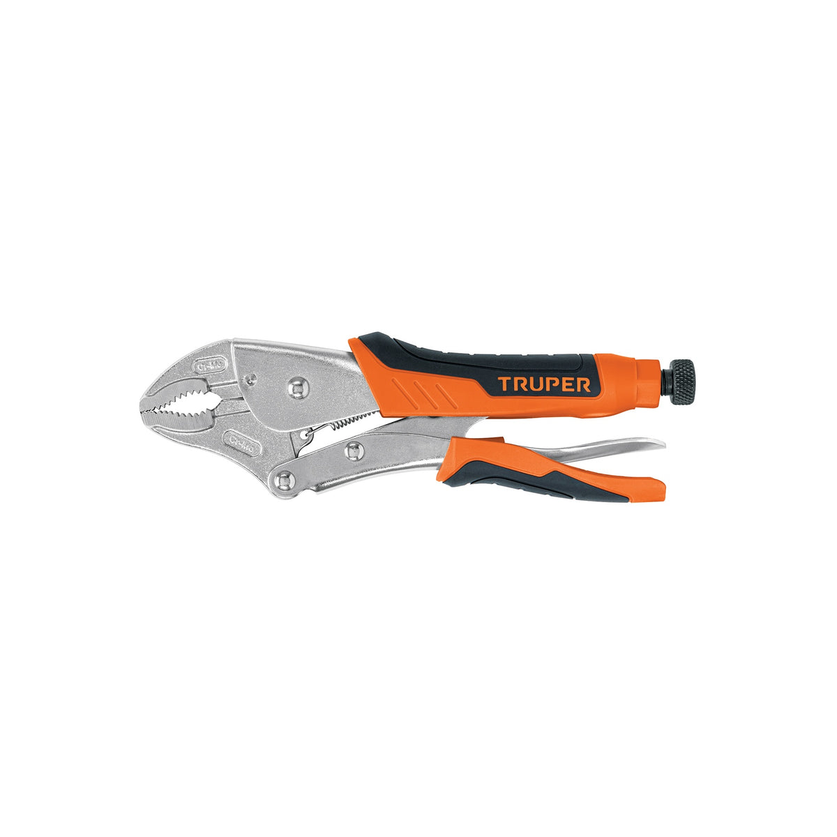PINZA DE PRESIÓN 10' MORDAZA CURVA MANGO DE VINIL TRUPER 17436 PPT-10CX