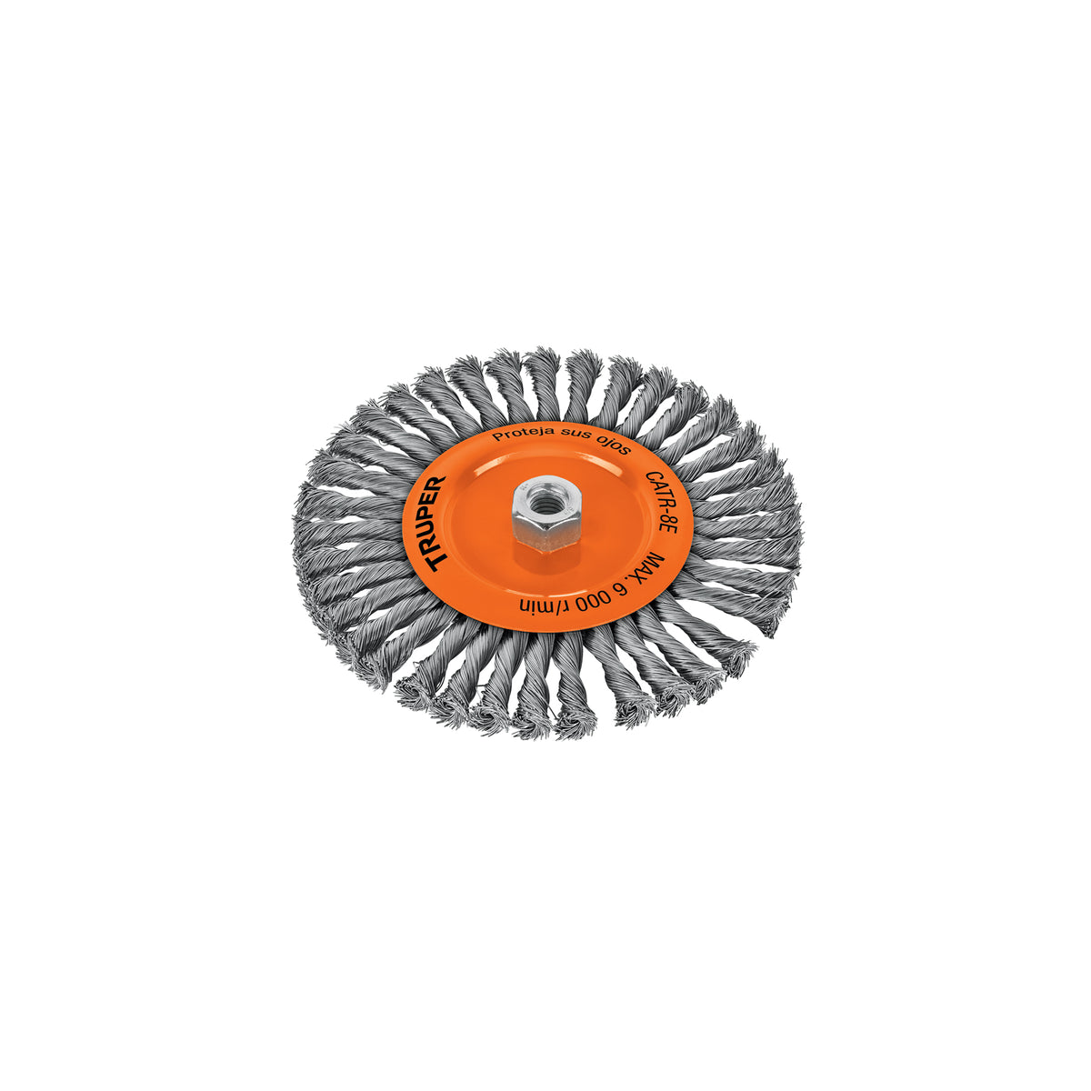 CARDA CIRCULAR 8' ALAMBRE TRENZADO EJE 5/8'-11 TRUPER 17528 CATR-8E