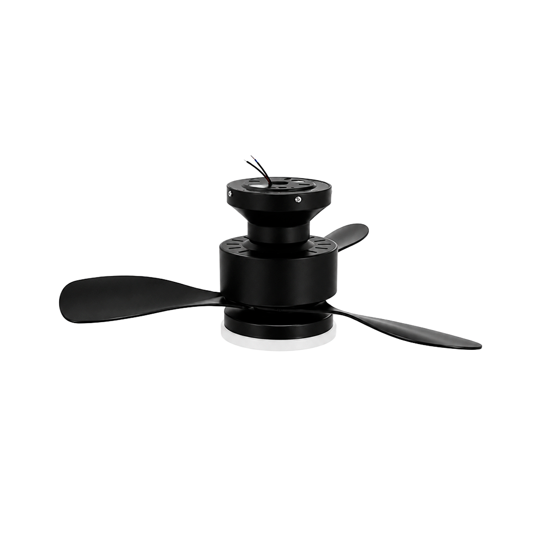 VENTILADOR DE TECHO CON LED NEGRO 30" 45W CCT MULTI TEMPERATURA LUMICRAFT VENTI-12