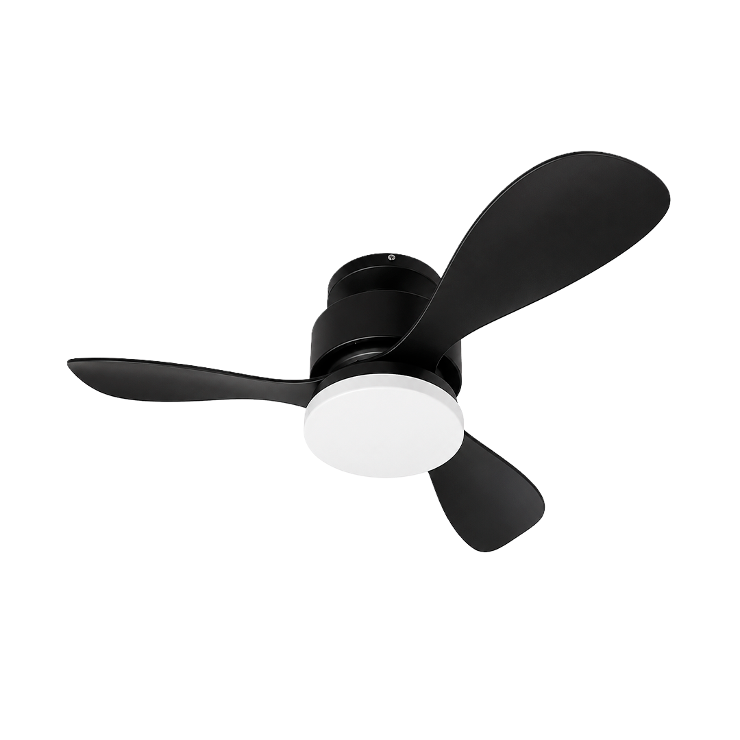 VENTILADOR DE TECHO CON LED NEGRO 30" 45W CCT MULTI TEMPERATURA LUMICRAFT VENTI-12