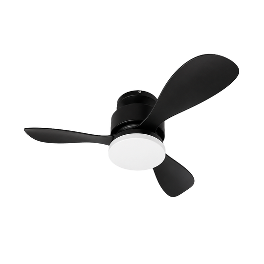 VENTILADOR DE TECHO CON LED NEGRO 45W CCT MULTI TEMPERATURA LUMICRAFT VENTI-12