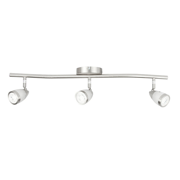 LAMPARA DE TECHO DE SOBREPONER 18W 100-240V GU10X3 180LVR203MVS LVR-203/S RIEL DE SOBREPONER SATINADO TECNOLITE