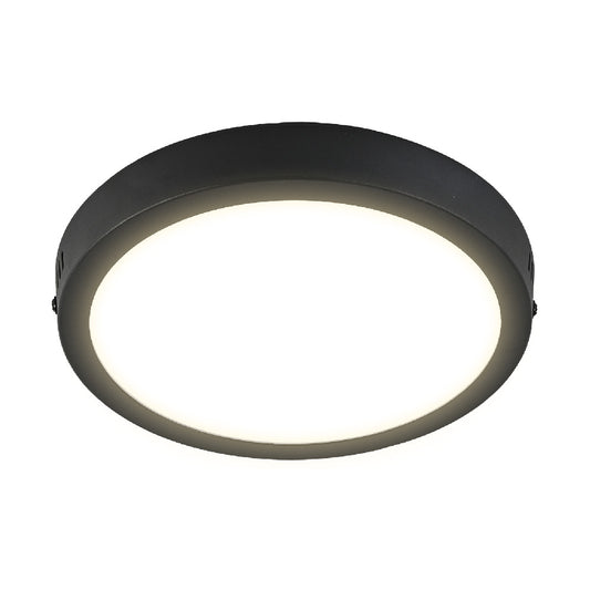 PLAFON REDONDO LED DE SOBREPONER PARA INTERIORES DE TECHO NEGRO 18W 100-240V 30K  18PTLLEDR30MVN