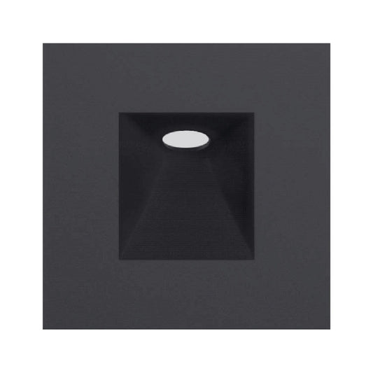 LUMINARIO LED EMPOTRADO PARA INTERIORES DE MURO CYRANO NEGRO 3W 100-240V 125LM 30K 3ETLLED002MV30N
