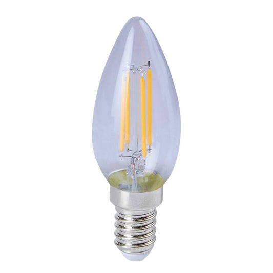 FOCO LED FILAMENTO ATENUABLE CRISTAL 4.5W 127V 430LM 27K E12 4DEIC12LEDF27V