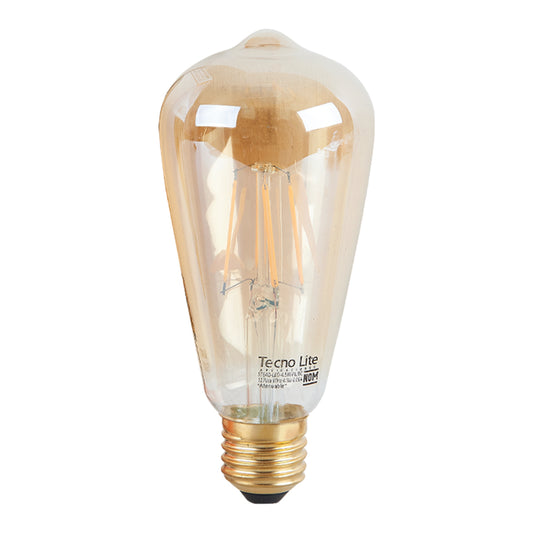 BOMBILLA FOCO LED CON FILAMENTO 4.5W 127V 27K E27 4DST64LEDFC27VH