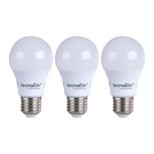 LAMPARA LED A19 5W  127V 6500K LUZ FRIA  E27 450LM3PK 5A19LED65V200-3
