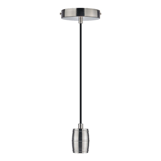 CANDIL SOCKET SUSPENDIDO PARA INTERIORES SATÍN GRIS 8.5W 100-240V E27 60SOCK113MVE27S