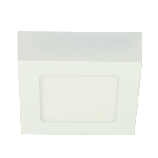 PLAFON LED CUADRADO PARA INTERIORES DE SOBREPONER EN TECHO ALGEDI I BLANCO 6W 100-240V 350LM 65K 6PTLLEDC65MVB