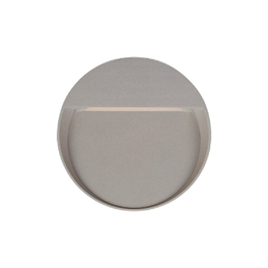 LUMINARIO LED PARA EXTERIORES DECORATIVO PARA MURO GRIS HUNOR I 8W 127V 30K LUZ 350LM  8HLED807RV30G