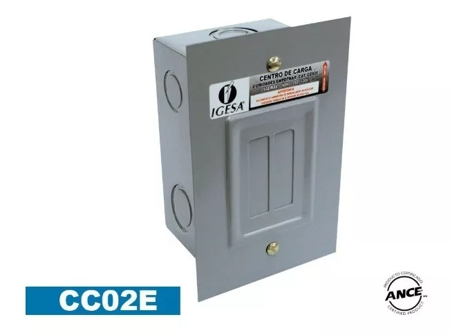 CENTRO DE CARGA EMPOTRADO 2 POLOS IGESA CC02E