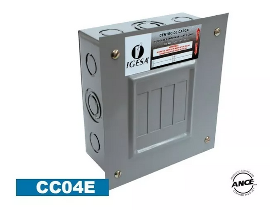 Centro De Carga 4 Polos Para Empotrar 120-240V CC04E