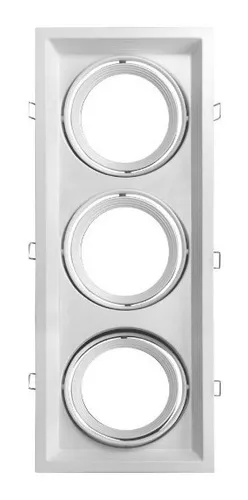 LUMINARIO TRIPLE ARO PARA TRES LAMPARAS AR111 BLANCO GU10 51985