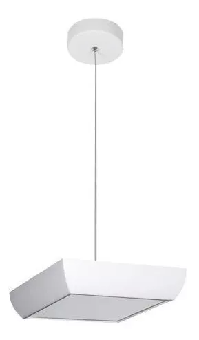 LUMINARIO LED COLGANTE BLANCO LAMPARA CUADRADO 24W 100-240V 2000LM 65K 51492