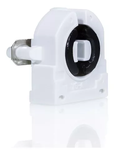 Base Socket G13 Blanco De Plástico Para Tubo T8 Móvil BFL485