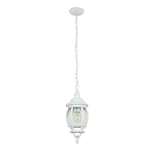 FAROL SUSPENDIDO PARA EXTERIORES DE TECHO BLANCO SIENA II 100-240V E27  FTL-7356/B