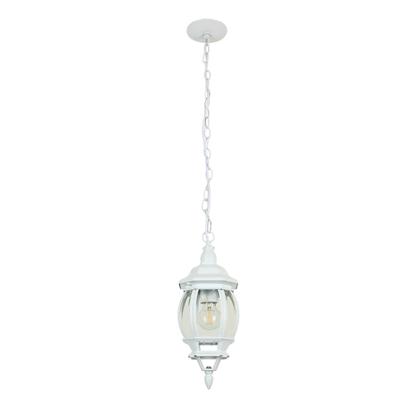 FAROL SUSPENDIDO PARA EXTERIORES DE TECHO BLANCO SIENA II 100-240V E27  FTL-7356/B