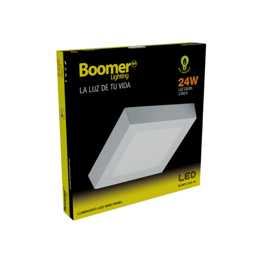 MINI PANEL LED CUADRADO PARA INTERIORES BLANCO 24W 100-240V 1400LM 30K BLMPC-024-30