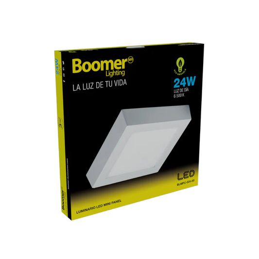 MINI PANEL LED CUADRADO PARA INTERIORES BLANCO 24W 100-240V 1400LM 65K BLMPC-024-65 PANEL PARA SOBRE PONER FAT CUADRADO
