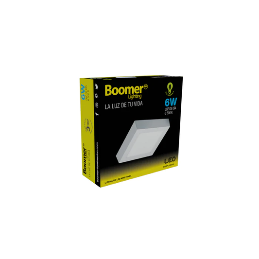 MINI PANEL LED CUADRADO PARA INTERIORES BLANCO 6W 100-240V 300LM 65K BLMPC-006-65