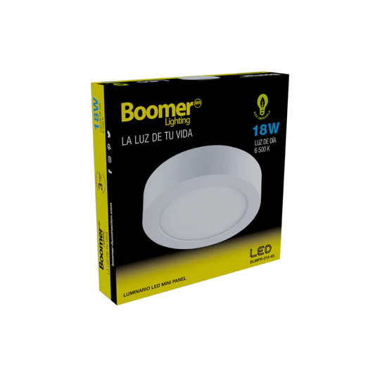 MINI PANEL LED REDONDO PARA INTERIORES BLANCO 18W 100-240V 1100LM 65K BLMPR-018-65