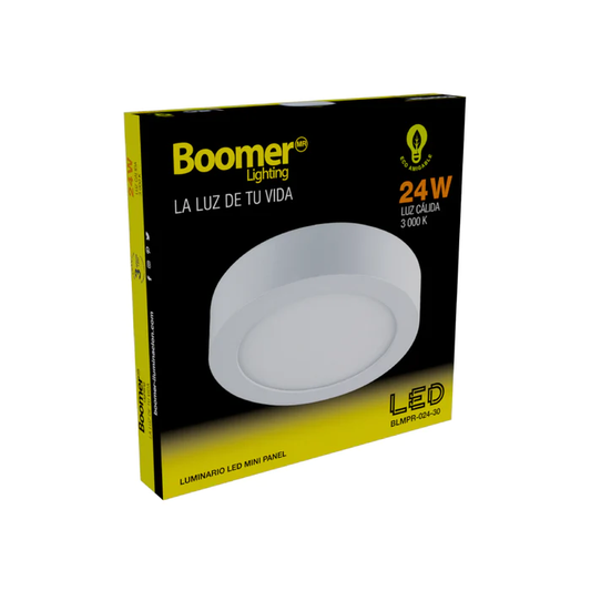 MINI PANEL LED REDONDO PARA INTERIORES BLANCO 24W 100-240V 1400LM 30K BLMPR-024-30