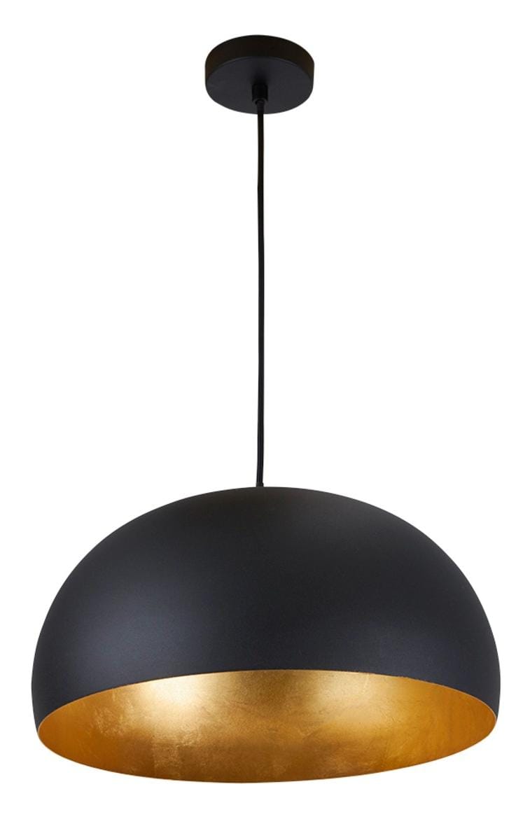 CANDIL AGORA II NEGRO MATE CON INTERIOR DORADO SUSPENDIDO S/L 8.5W 100-240V E27 20CTL1941MVN